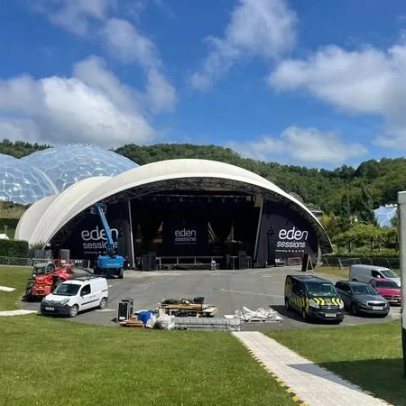 The guys, have been working hard at the Eden Project helping to prepare the way for the amazing Eden sessions that are due to start soon!

Working in the amazing sunshine yesterday ( we will not mention todays weather!) at another glorious location.

#247eventcrew